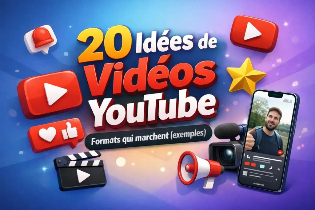 20 idées de vidéos YouTube : exemples de formats de contenus qui fonctionnent pour créer des vidéos.