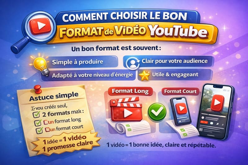 Comment choisir un format de vidéo YouTube efficace : format long, format court et promesse claire
