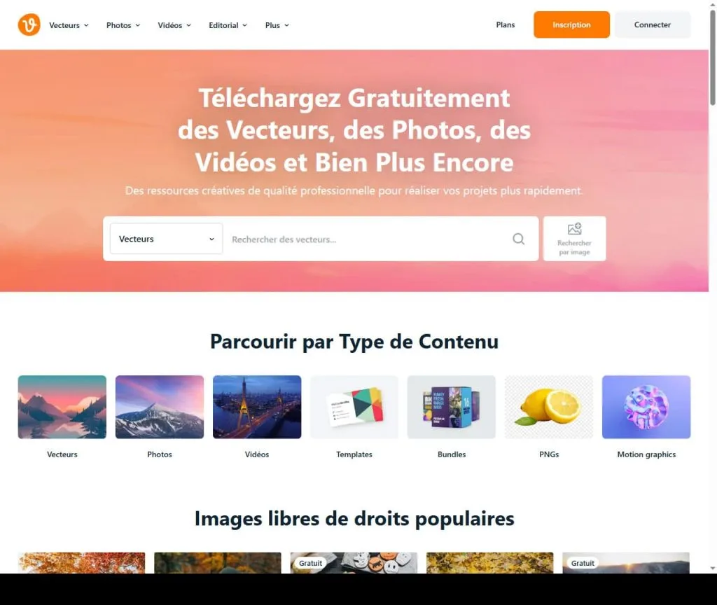 Vecteezy - site d'images gratuites