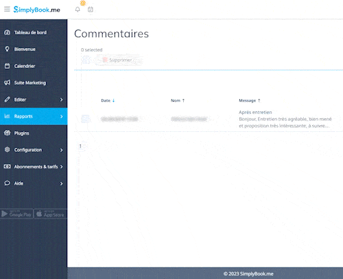Meilleur outil pour proposer des réservations en ligne avec rapports des commentaires