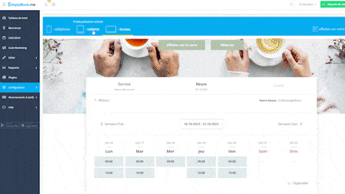 Meilleur outil pour proposer des réservations en ligne avec la création d'une page de réservations