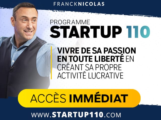 Bannière Startup 110 — Accès immédiat (lien partenaire)