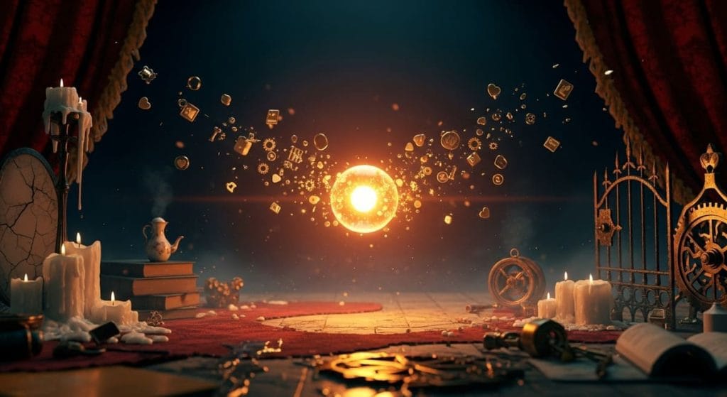 Sphère dorée lumineuse attirant des particules dorées, symbolisant le pouvoir d’attraction et la valeur émotionnelle d’une offre irrésistible.
