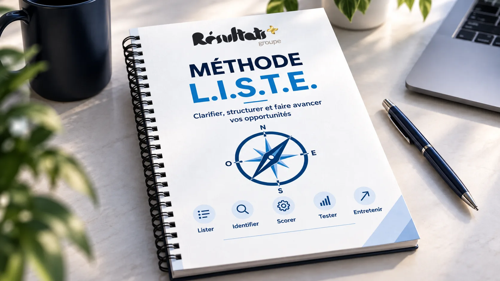 Livret de la méthode L.I.S.T.E. de Résultats Plus Groupe pour trouver, qualifier et développer des partenariats.